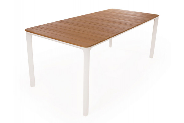 Ronja Havebord 90x200   Hvid Teak