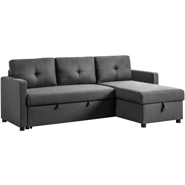 Homeville Seattle Højre- Venstrevendt Mørkegrå 202x135x86cm