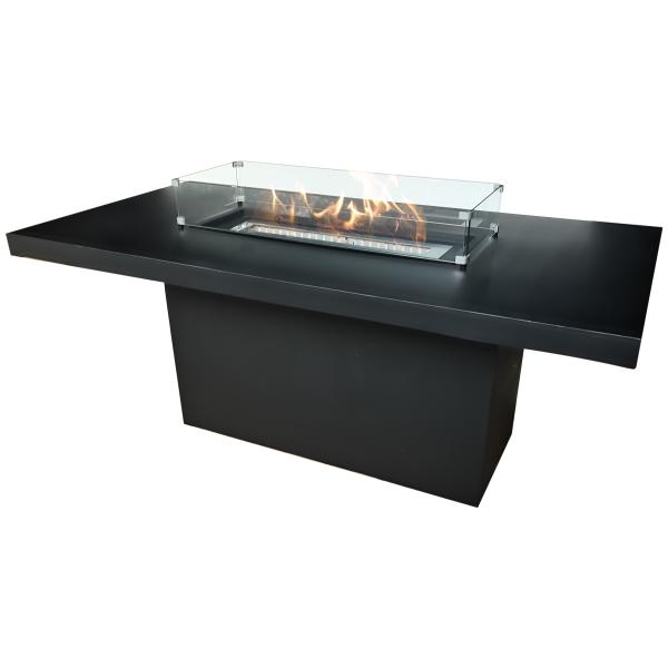 Heatus Sicilien Biopejs Ildbord Sort 200x100x74 5cm