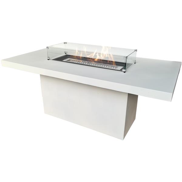 Heatus Sicilien Biopejs Ildbord Hvid 200x100x74 5cm