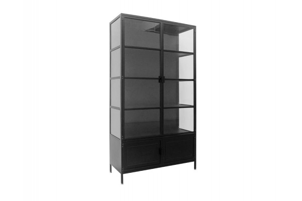 Skærbæk Vitrineskab   Metal 110x40x190   Sort