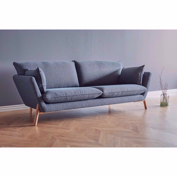 Nordly Egelykke   Personers Sofa Blå Stof 194     82     91     Møbelsalg