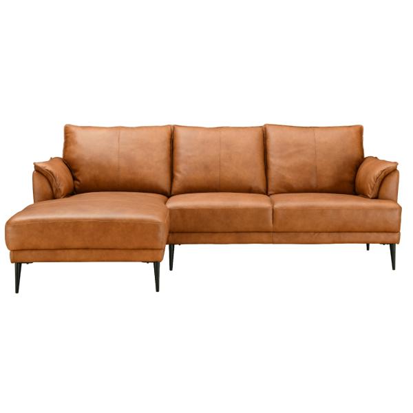 Furnhouse Soul Venstrevendt Læder Cognac 233x153x85cm