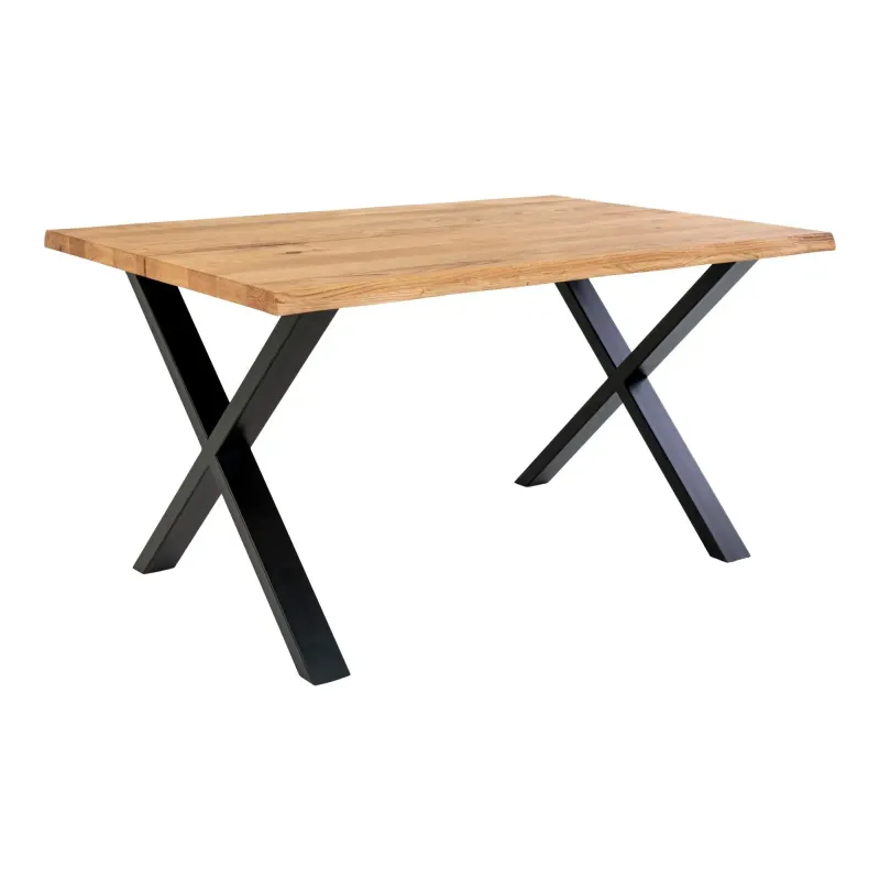 Spisebord   Olieret   Med Bølget Kant Forberedt Tillægsplader 140x95xh75cm 2201500
