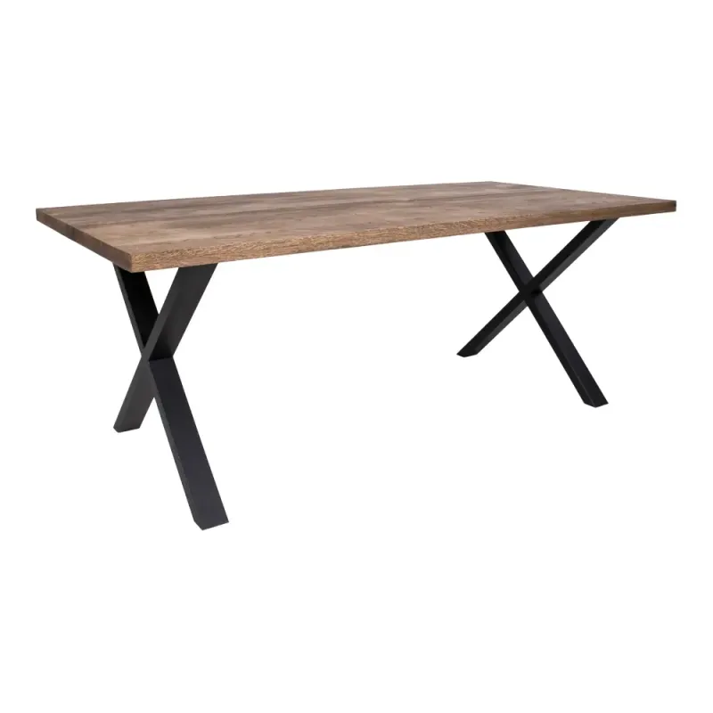 Spisebord   Smoked Olieret   Med Lige Kant Forberedt Til Tillægsplader 200x95xh75   2201292