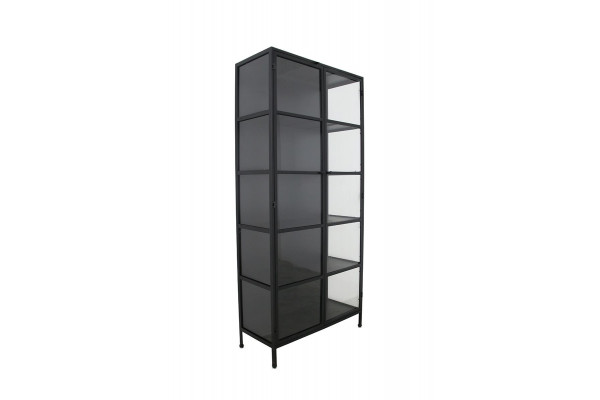 Svaneke Vitrineskab   Metal  92x40x201   Sort