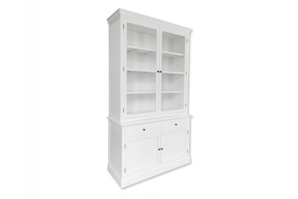 Tåsinge Vitrineskab 220x125x50   Hvid