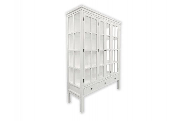 Venø Vitrineskab 175x130x45   Hvid