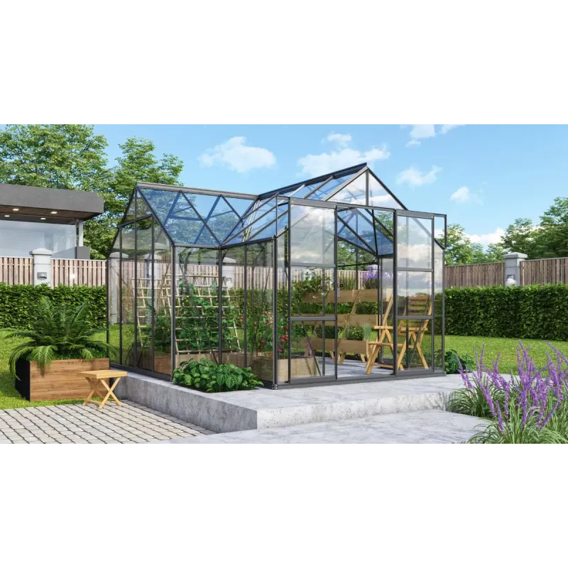 Vitavia Sirius 13000 Sort Drivhus 3mm Hærdet Glas   Cresting