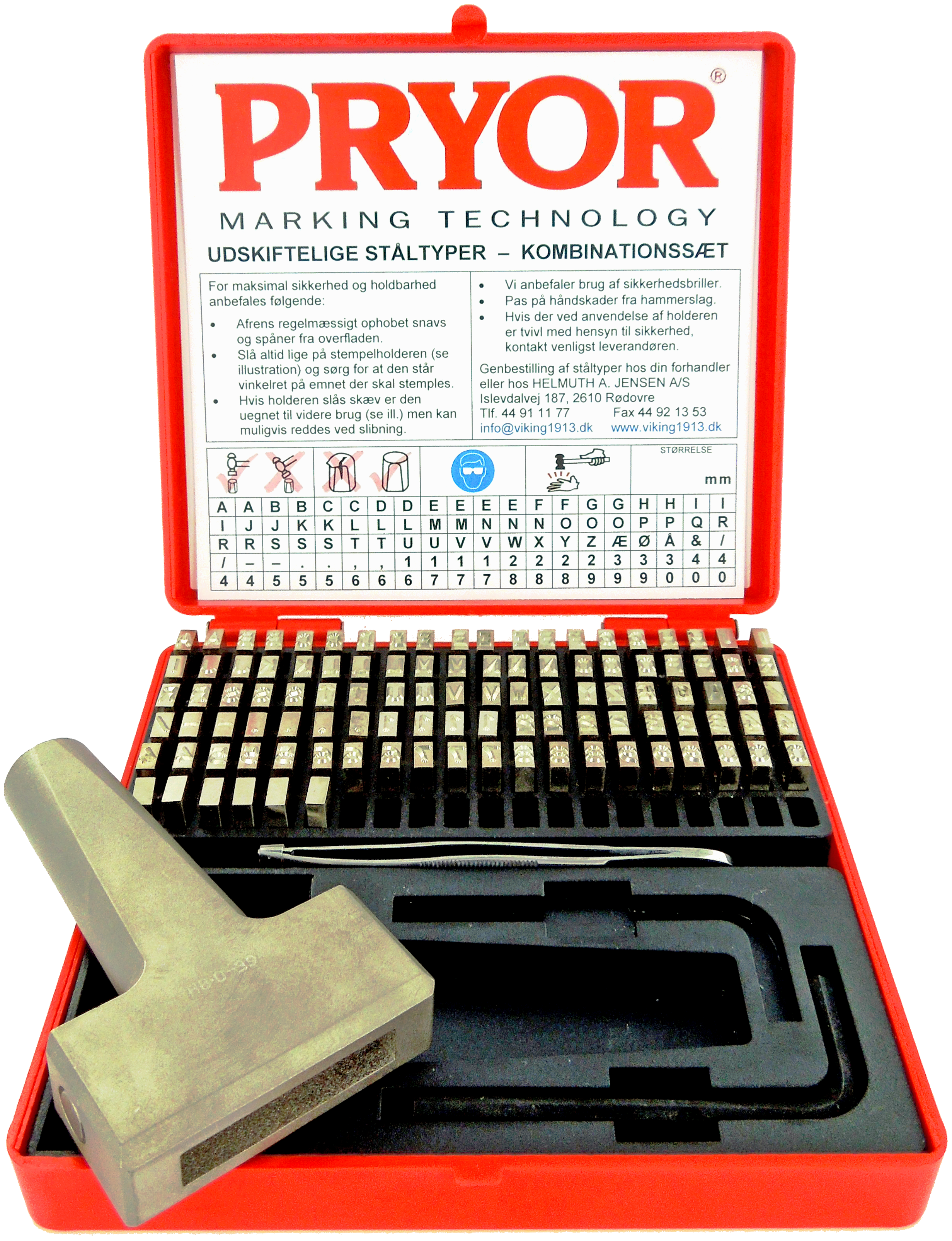 Pryor Kombi Sæt 3mm   100  Typer Holder