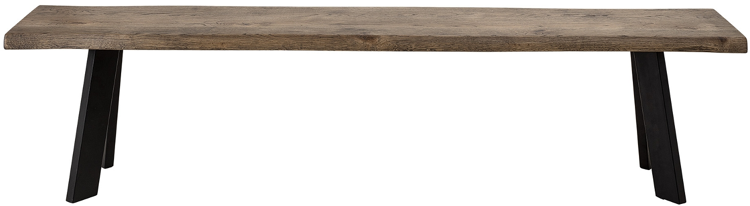 Entrébænk Bloomingville Cozy Raw Mørkt Egetræ   Sort Jern 190