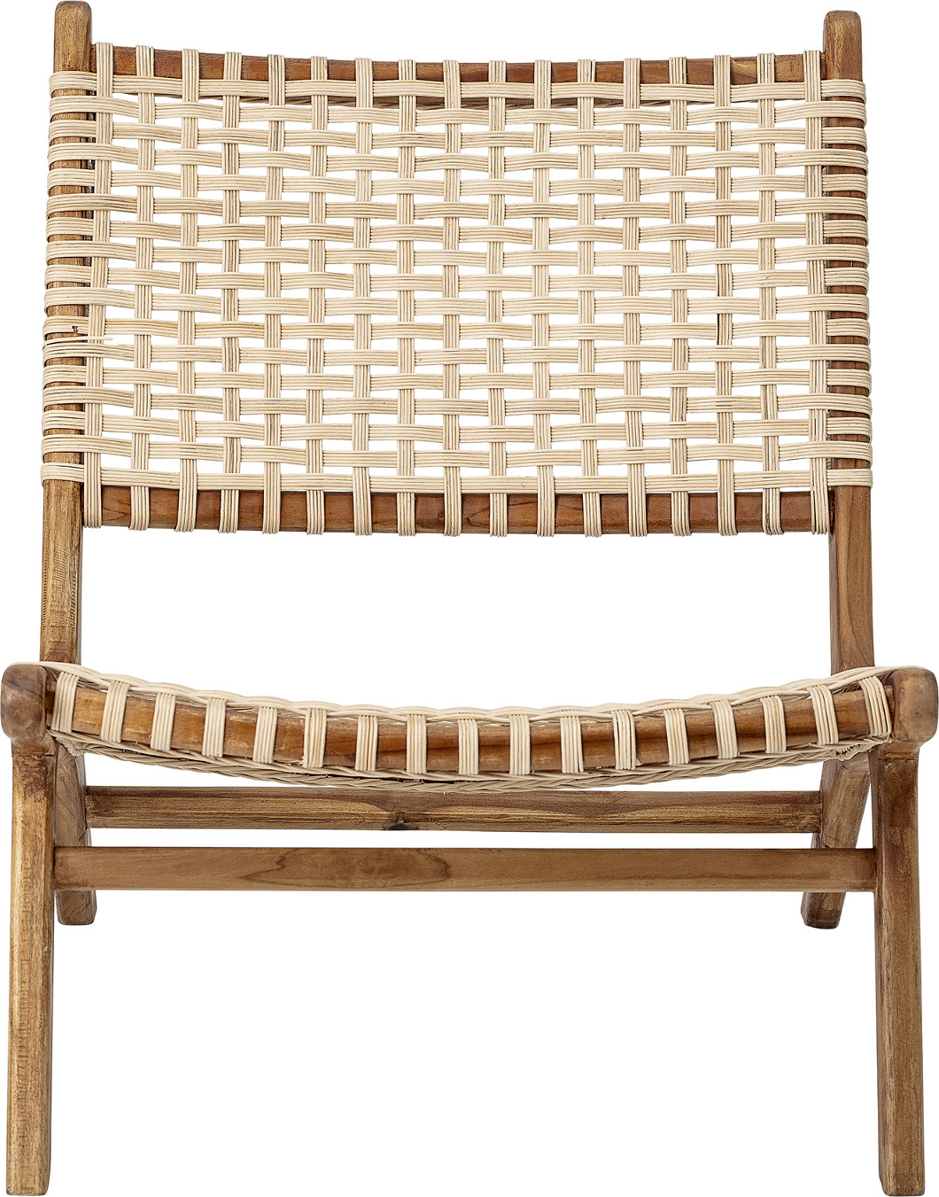 Loungestol Lænestol Bloomingville Keila   Naturteak   Flettet Rattan   Dansk Design H78xb65