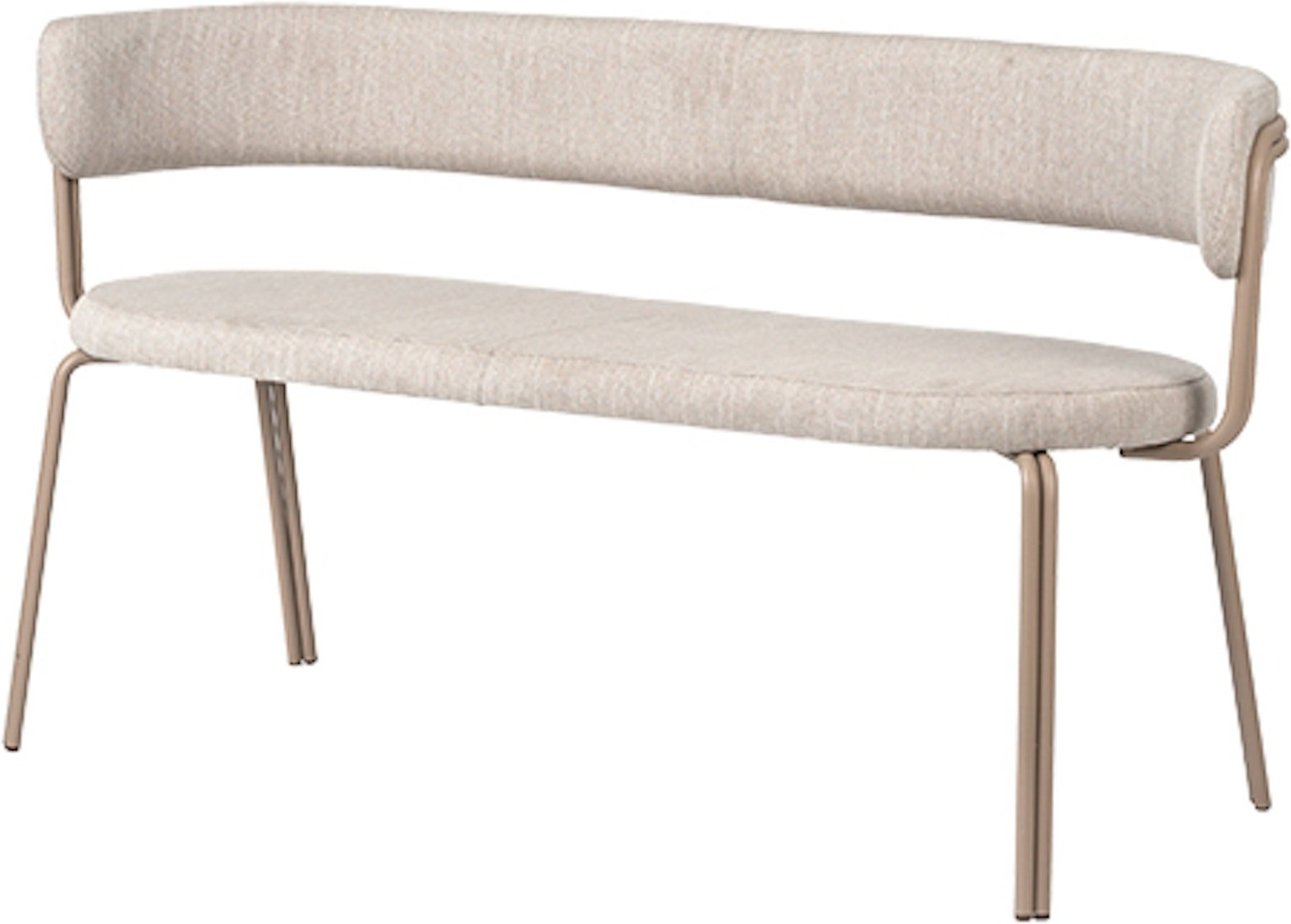 Entrébænk Broste Copenhagen Oda Grå Jern Tekstil L140xb55xh76