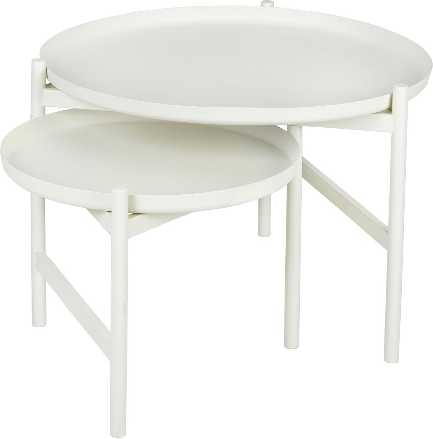 Sofabord Broste Copenhagen Turner Table Hvid Jern ø50   H40