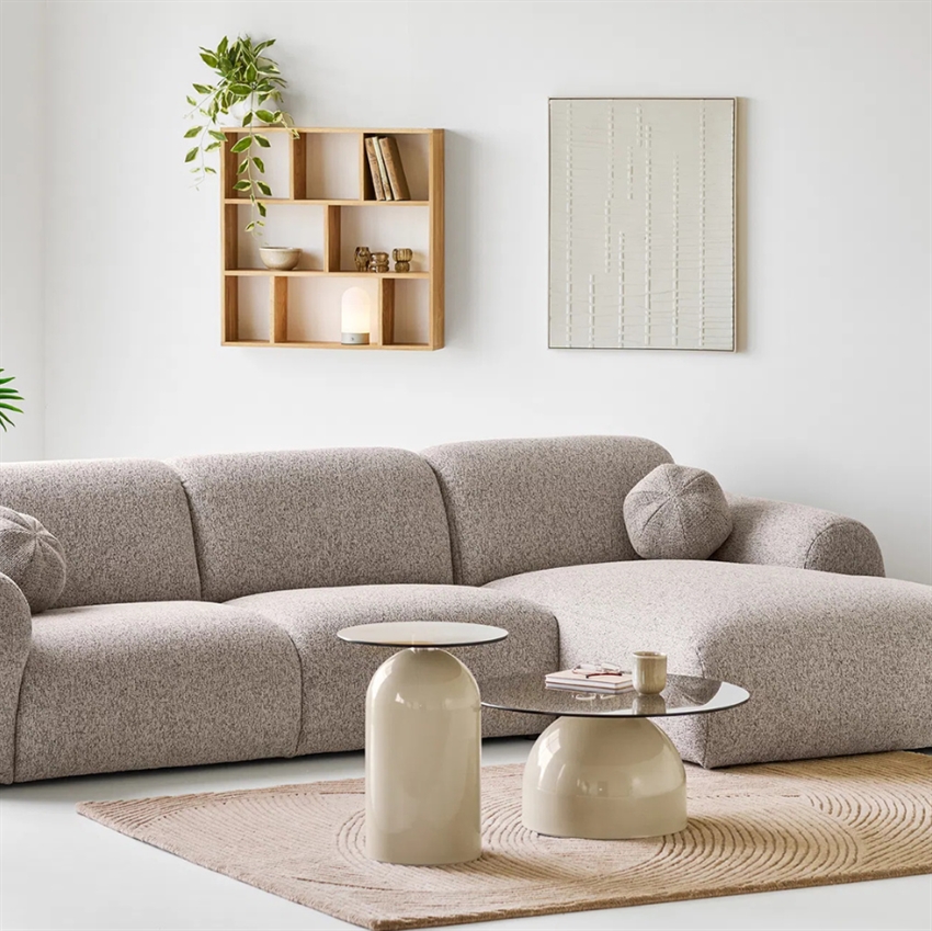 Nordic Design Skagen Højrevendt Loungesofa Grå      Puder 109     75     300     Møbelsalg