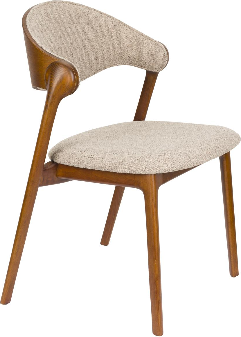 Spisebordsstol Dutchbone Babington Polstret Lysgrå Bøgetræ H80 5xb58xd56