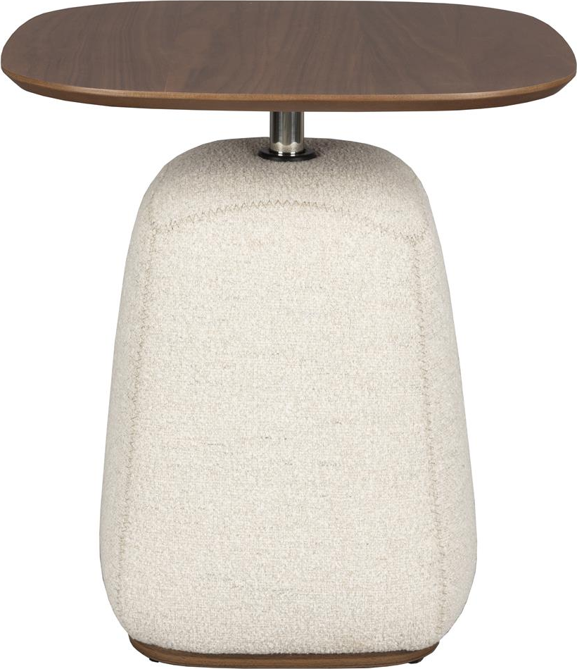 Sidebord   Småbord Dutchbone Shelly   Mudderbrun Mdf Med Finérfinish   Rustfrit Stål 48x48x51