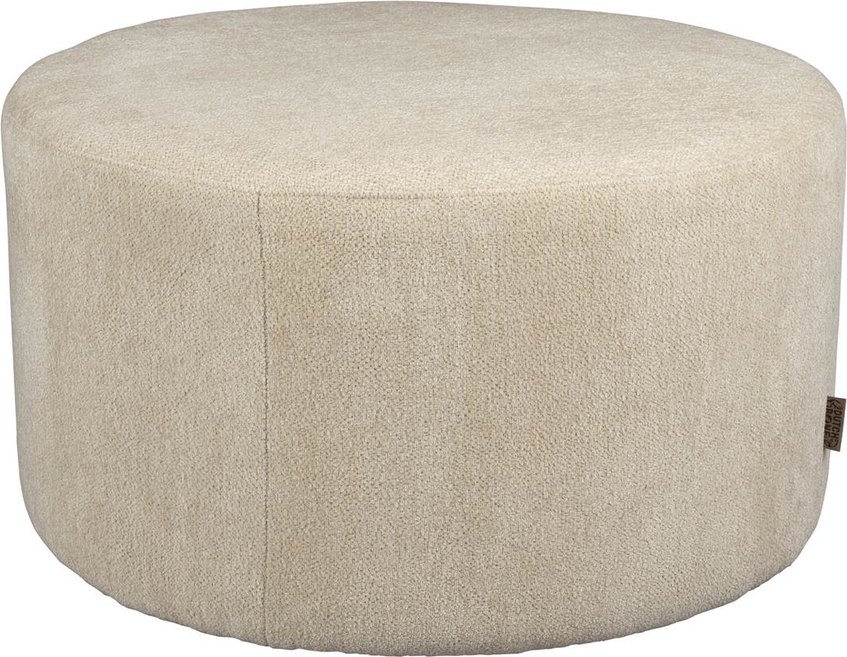 Puf Dutchbone Rocca ø70   H40   Lysgrå   Fodskammel   Polyester    -skum
