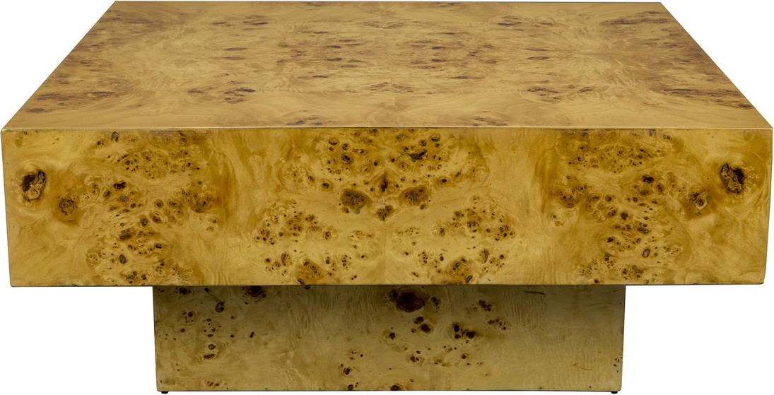 Sofabord Dutchbone Quinn Taupe Valnøddetræsfiner Eucalyptustræ Retro Loungebord 90ã 90ã 39