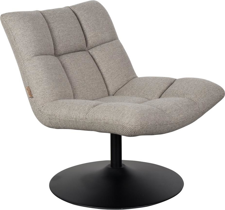 Loungestol Lænestol Dutchbone Bar H78xb76xl74   Stengrå Stof Med Drejefunktion