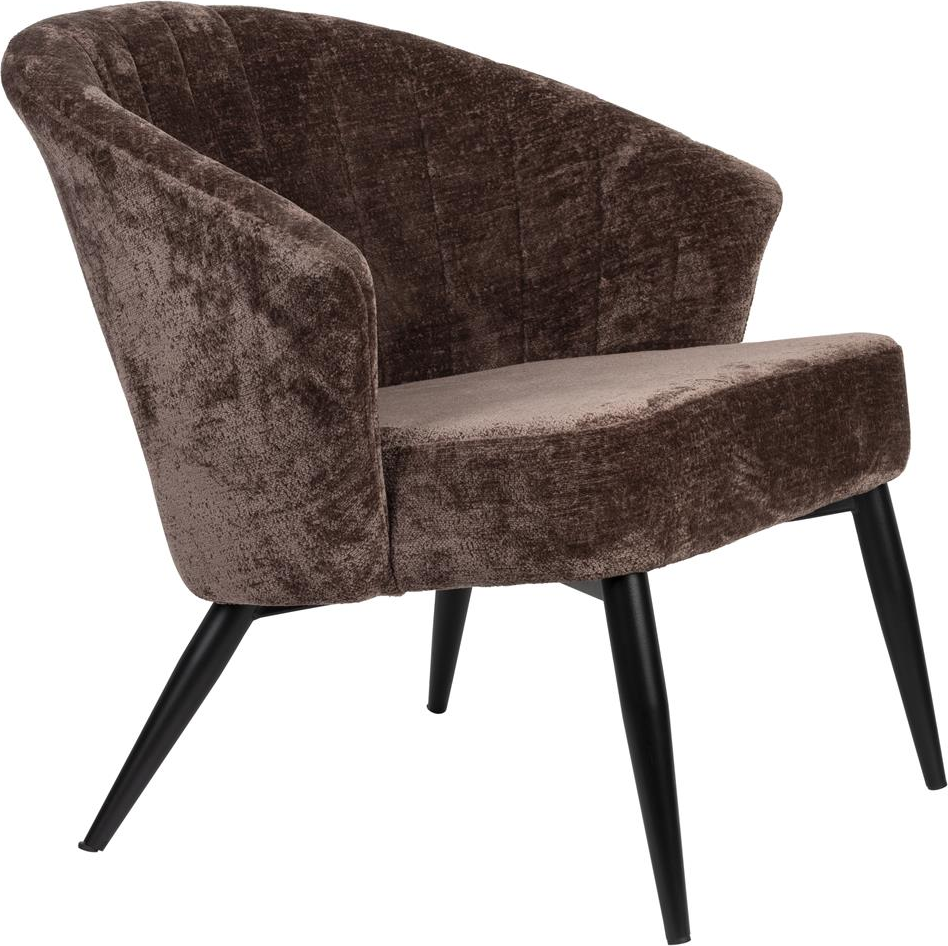 Loungestol Georgia fra Dutchbone - Antracit & Lilla Elegance