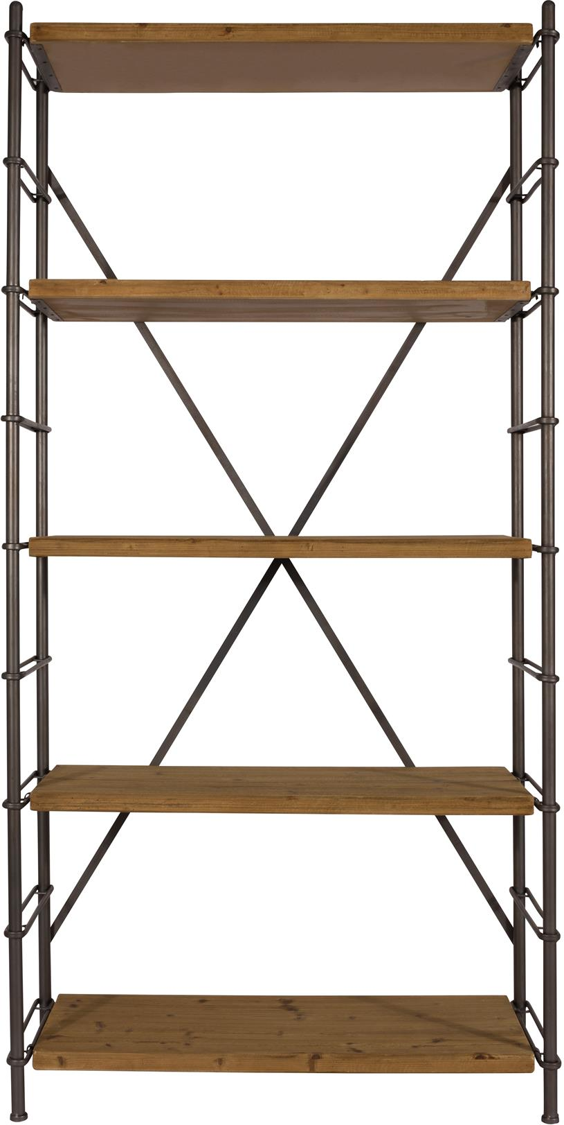 Opbevaringsreol Dutchbone Iron Mudderbrun Grantræ   Jern 200x100x42