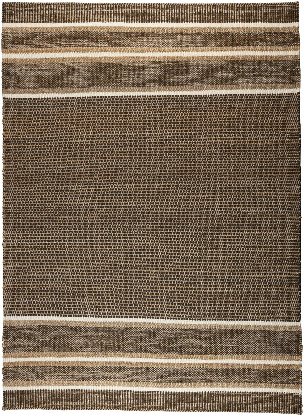 Gulvtæppe Dutchbone Djahe 160x230   Mudderbrun 50  Uld 50  Jute