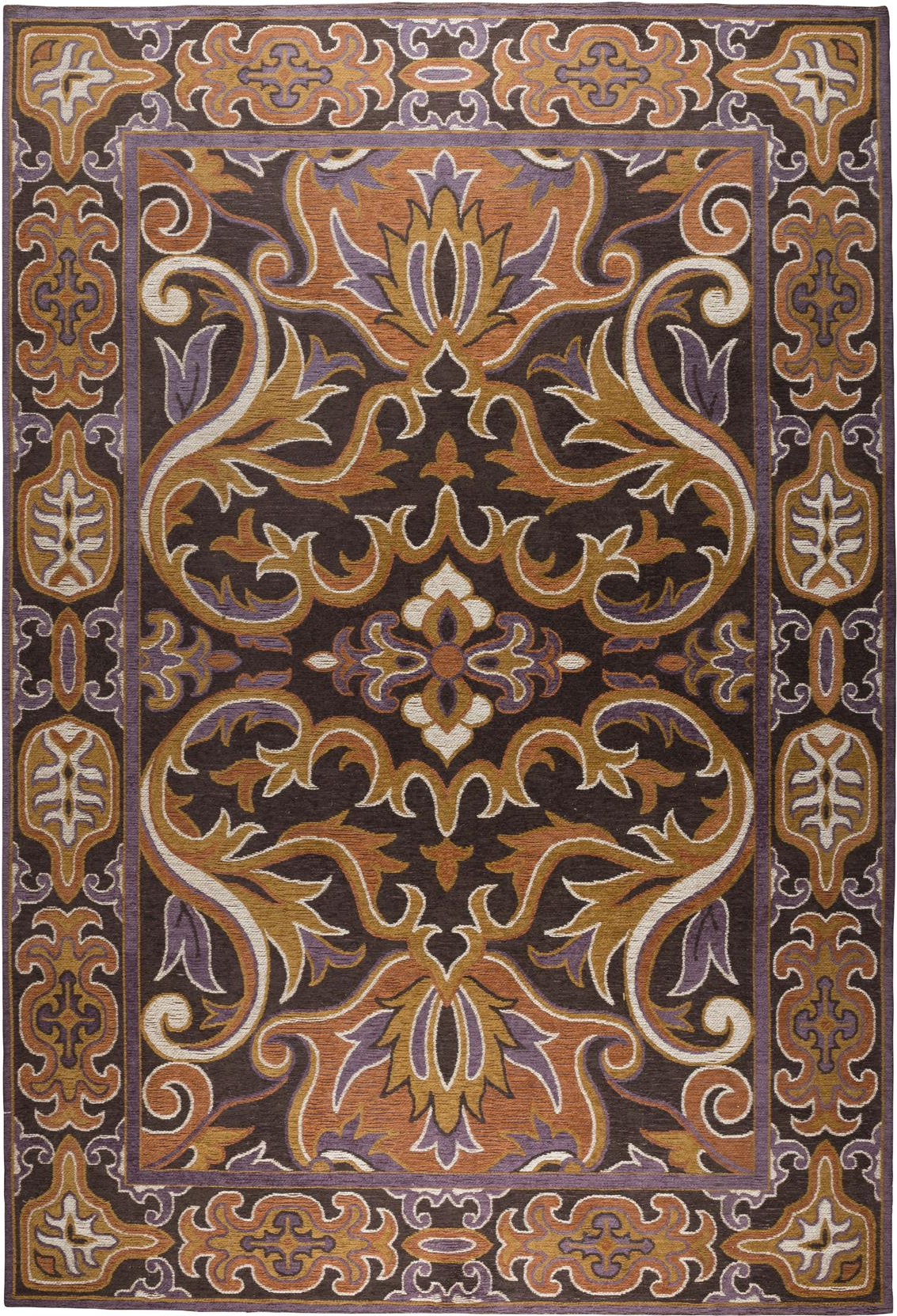 Gulvtæppe Dutchbone Bashmira 160   230   Kaffefarvet Polyester Retro