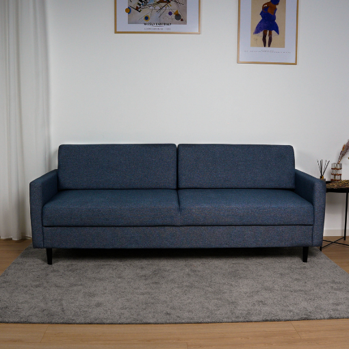 Nordic Design Kolding Sovesofa Blå Sovesofa Med Magasin   Møbelsalg