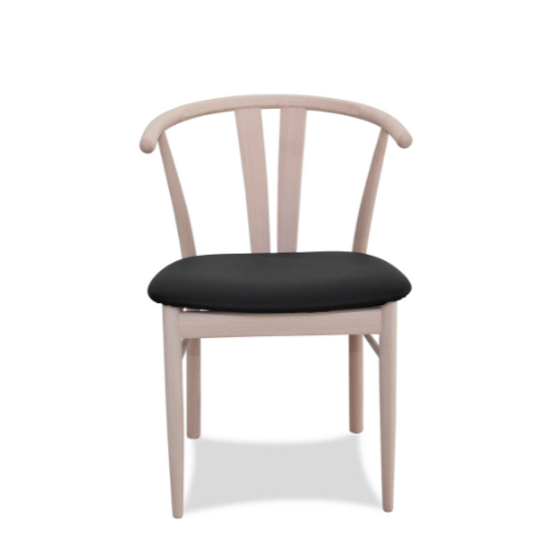 Rydeberg Furniture Maja Spisebordsstol Bøg Med Lædersæde   Møbelsalg