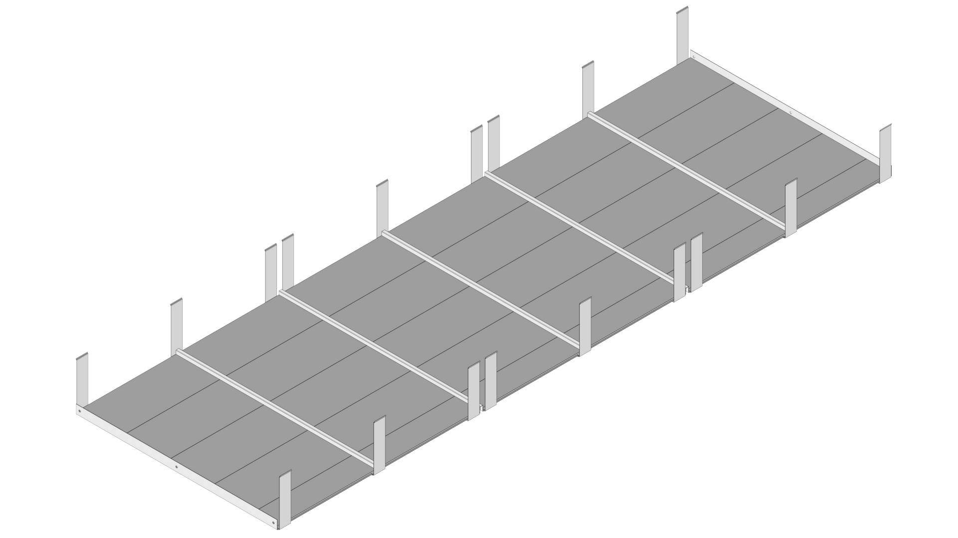 Løftet Bund Til Højbed   50   Højt Pvc 120x360