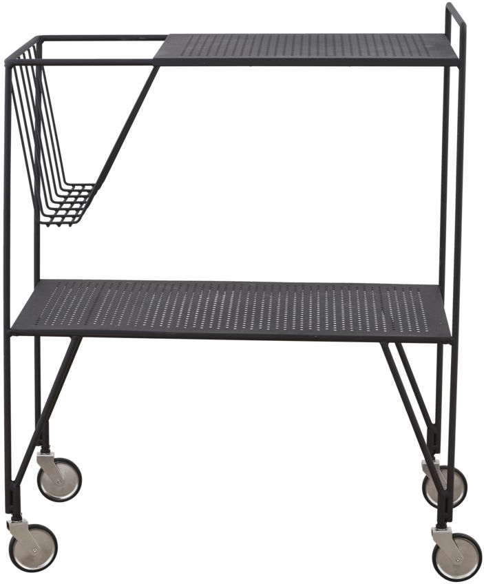 Sort Stål Trolley Rullebord fra House Doctor - Stilfuld Indretning
