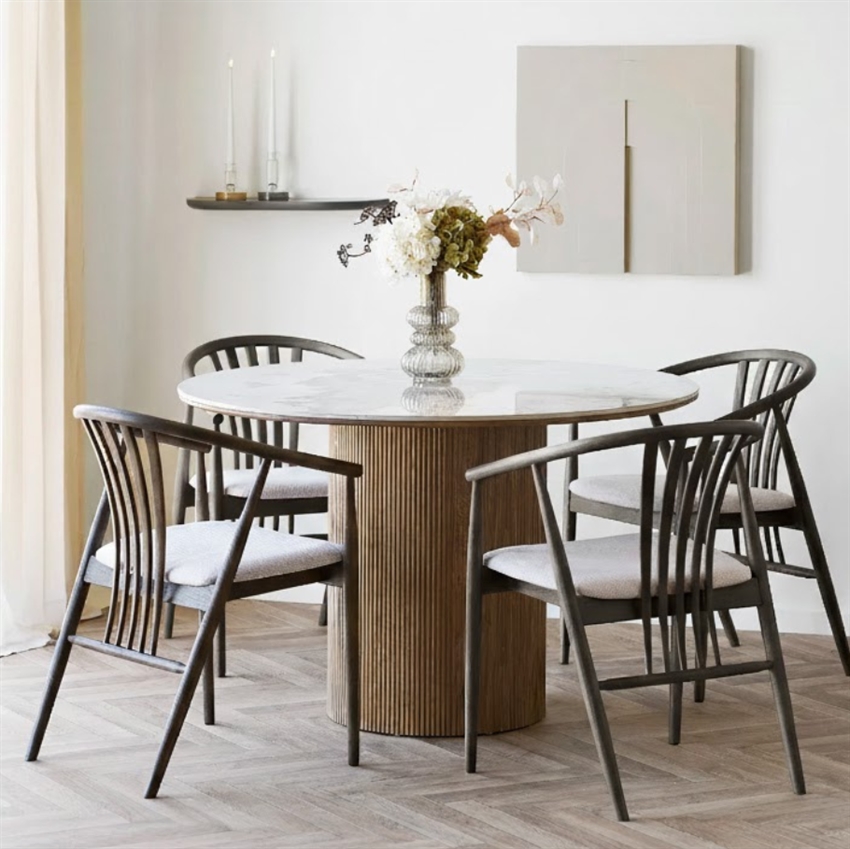 Scandinavian Living Husum Spisebord Keramik Bordplade 120     76     120     Møbelsalg