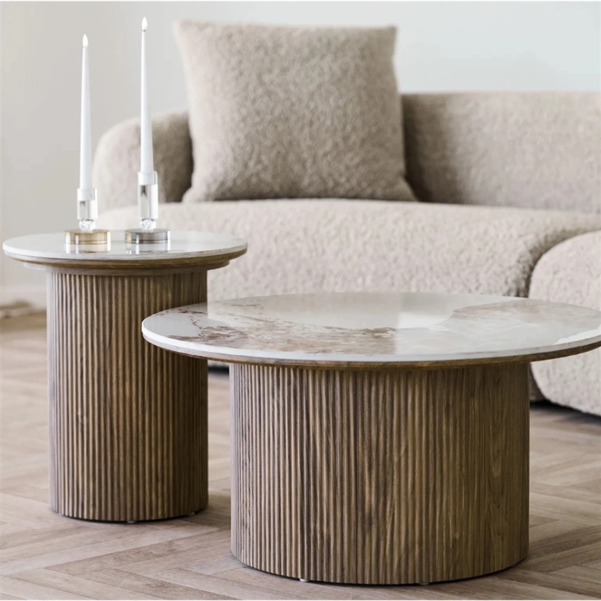 Scandinavian Living Husum Sofabordssæt Keramik Bordplade 80     40     80     Møbelsalg