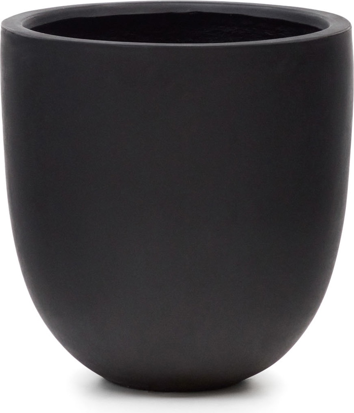 Plantepotte Krukke Kave Home Aiguablava ø56   Sort Cementfiber Moderne Nordisk