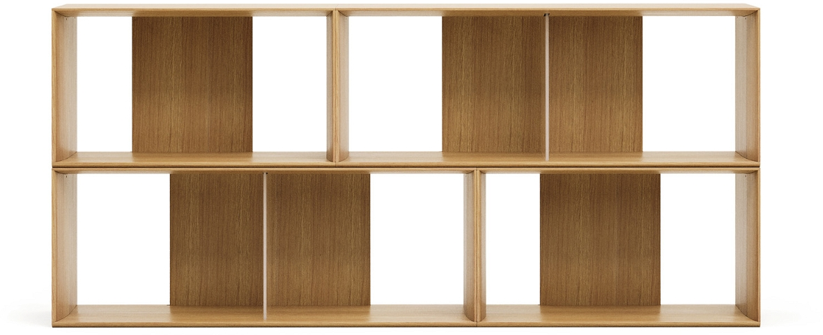 Justerbar bogreol Kave Home Litto – Naturlig brun elegance