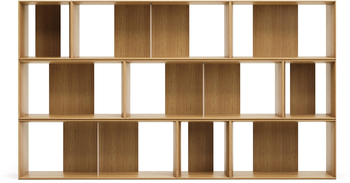 Bogreol Kave Home Litto Modulær Reol   Naturtræ H114xb202xd30   Nordisk Design