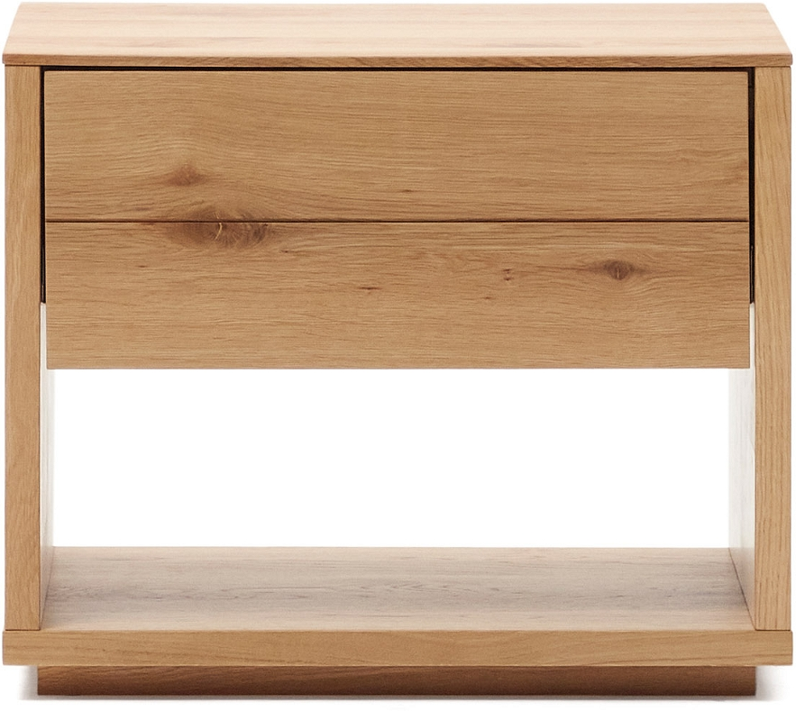 Elegant natbord i eg med skuffe fra Kave Home