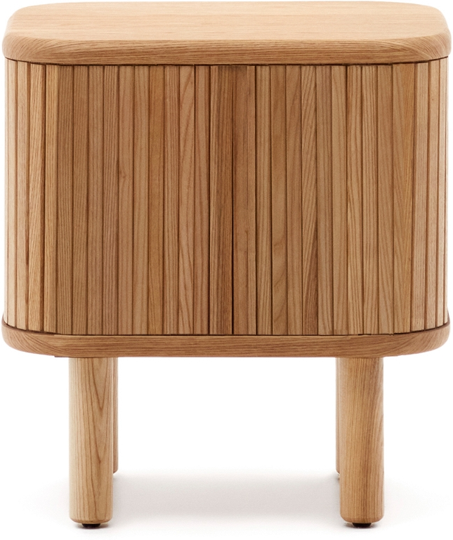 Kave Home Mailen Natbord i Rustikt Asketræ med Skydedøre