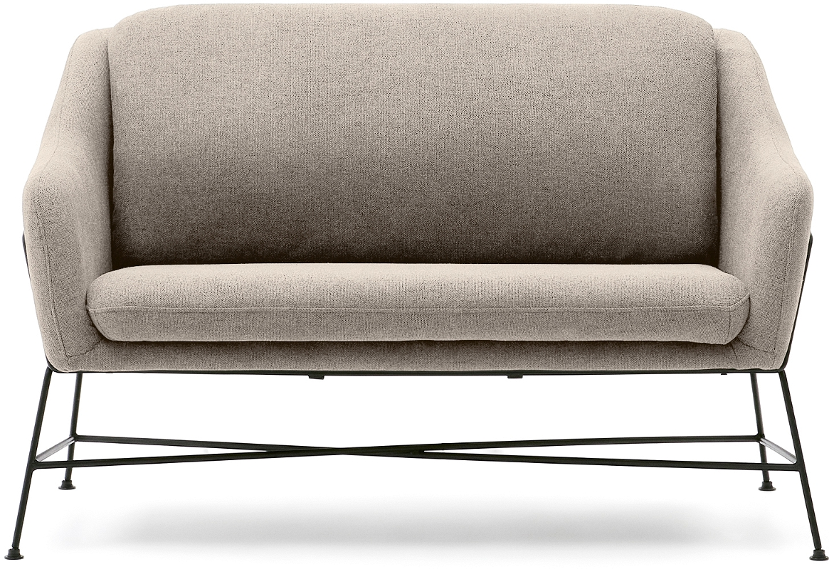 Kave Home Brida 2-personers Sofa - Beige & Stålramme