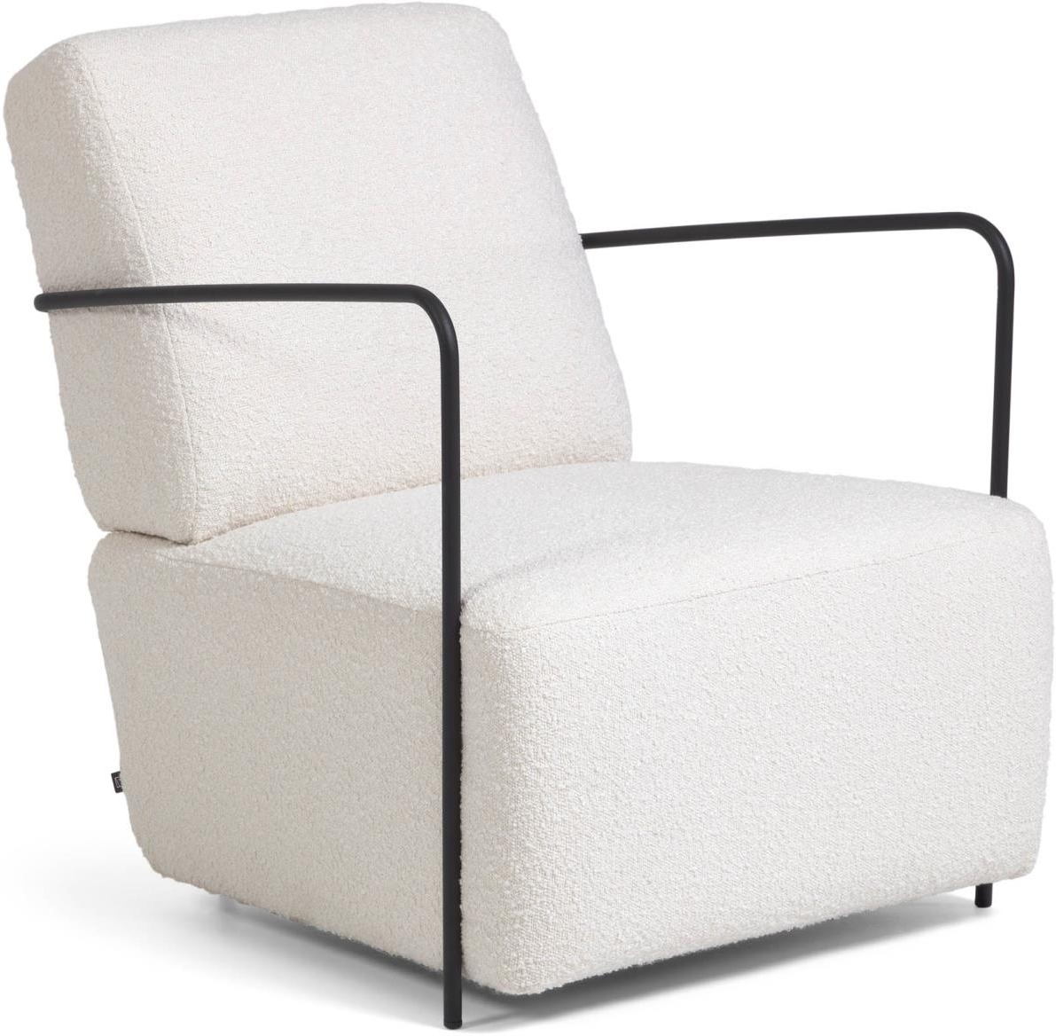 Moderne Gamer Lænestol i Hvid Shearling med Metalramme