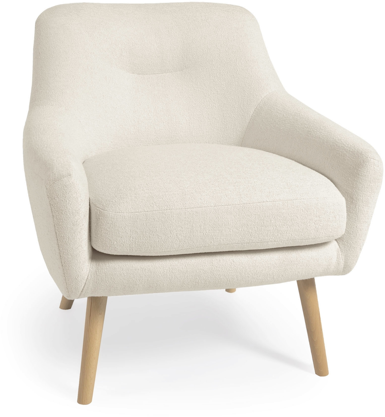 Lænestol Kave Home Candela i Hvid Shearling - Nordisk Stil