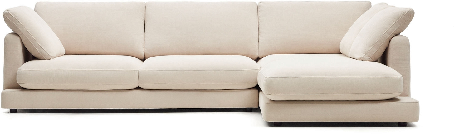 Højrevendt Beige Chaiselong Sofa fra Kave Home Gala
