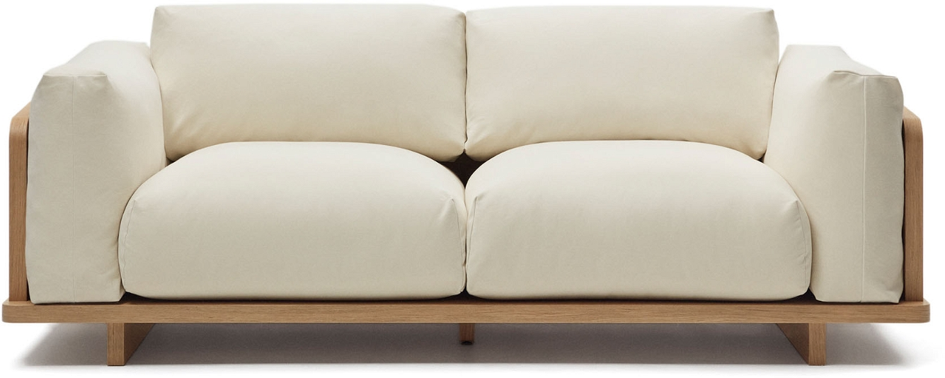 Elegant 3-personers Sofa Kave Home Oaq i Beige Bomuld