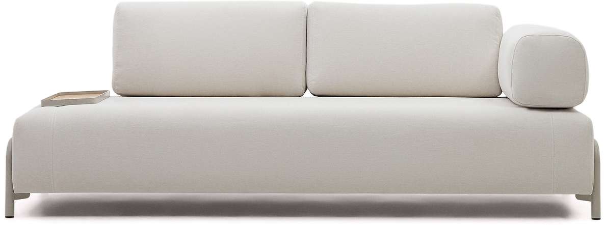 Moderne 3-personers sofa i beige chenille fra Kave Home