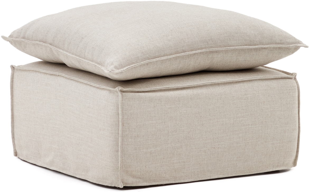 Elegant Beige Fodskammel - Anarela Puff fra Kave Home