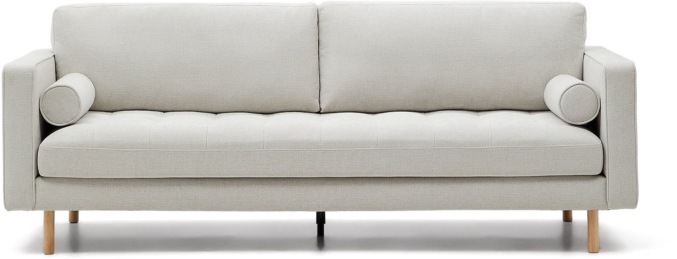 3-personers Sofa Kave Home Bogart i Grå Vintage Design