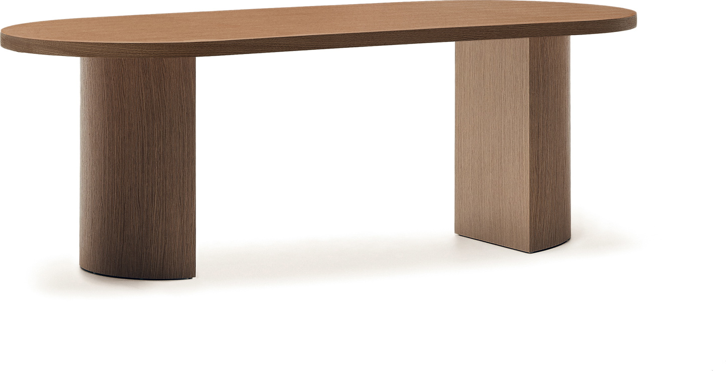 Spisebord Kave Home Nealy 200x100   Mørk Valnødfiner Moderne