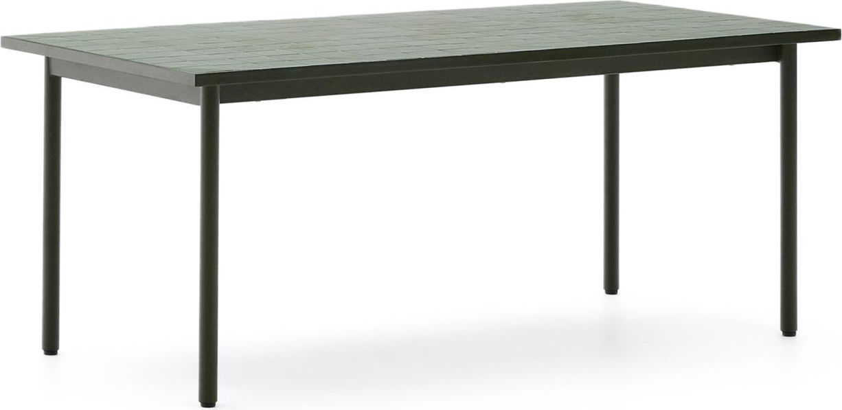 Udendørs Spisebord Kave Home Maurina Grøn Keramik Cement Stål 223ã 101ã 76