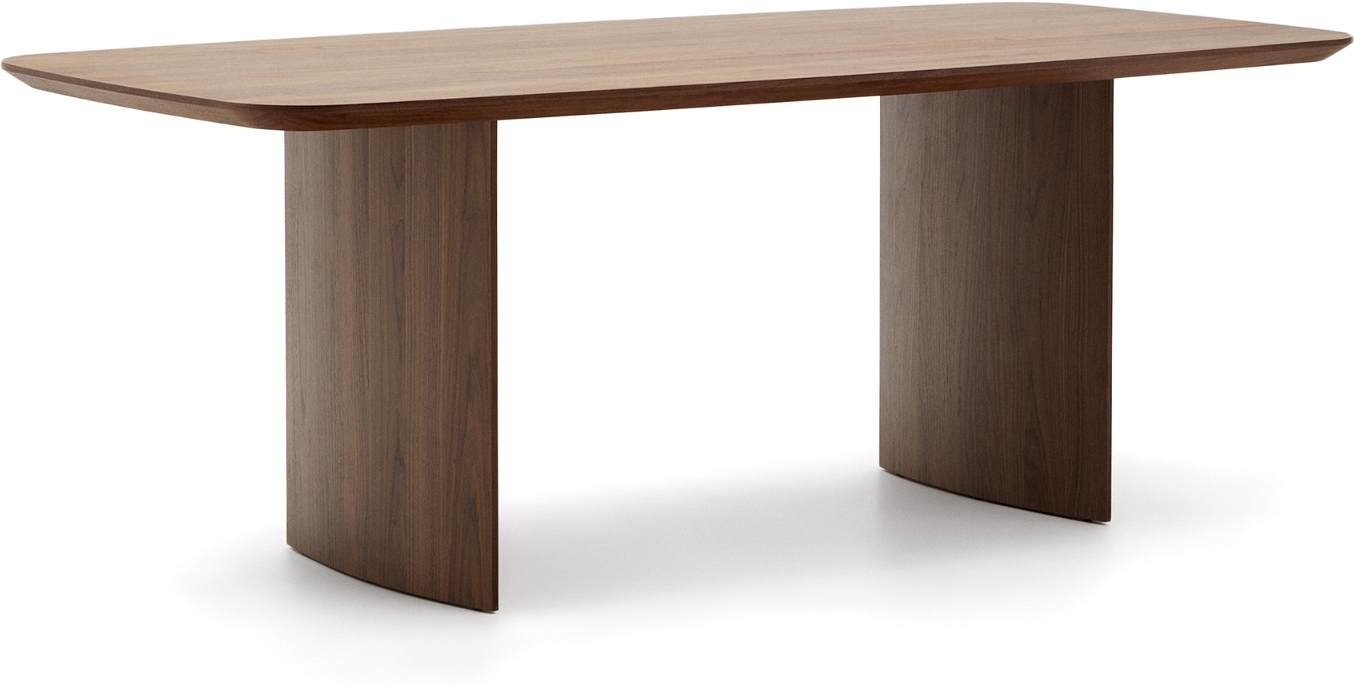 Kave Home Litto Spisebord - Elegant Mørk Valnødefinér